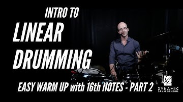 Linear Drumming Warm Up Part 2 - 16th notes - Drum Lesson with Free PDF