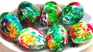 Феерические яйца Как очень просто покрасить яйца на Пасху по  быстрому Яркие Изящные Необыкновенные