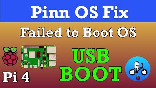 pinn os. usb boot first time setup. raspberry pi 4. os not booting fix.