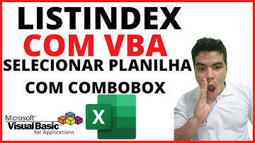 Mudar de Planilha pelo Combobox, Selecionar planilha usando combobox, Combobox Listindex com VBA