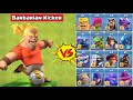 New Troop Barbarian Kicker vs All Troops - Clash of Clans