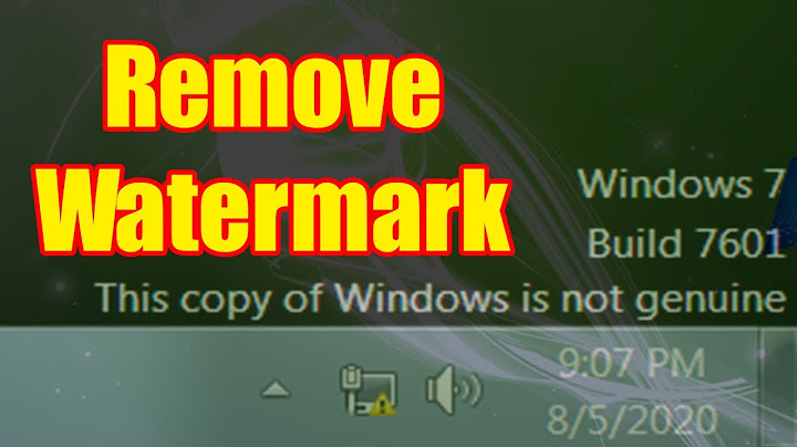 This copy of windows is not genuine lỗi