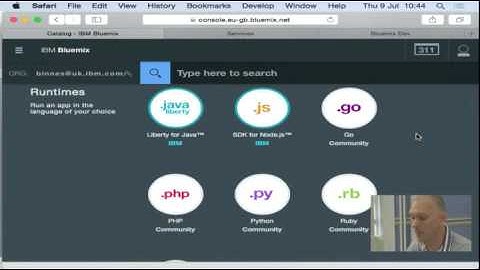 Bluemix Web Interface