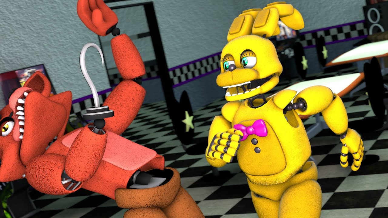 FNAF/ANIME/SFM] 1 Girl And 4 Animatronics by Spring-o-bonnie on