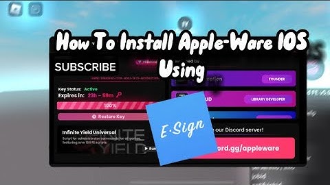 How to download Apple-Ware IOS executor using E-SIGN NO JAILBREAK