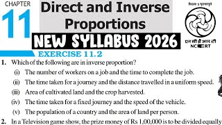 Exercise 11.1 | Chapter 11 Direct and Inverse Proportions | Class 8 Maths | New Syllabus 2026 screenshot 3