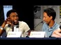 Donald Glover and Danny Pudi do the Troy and Abed Handshake