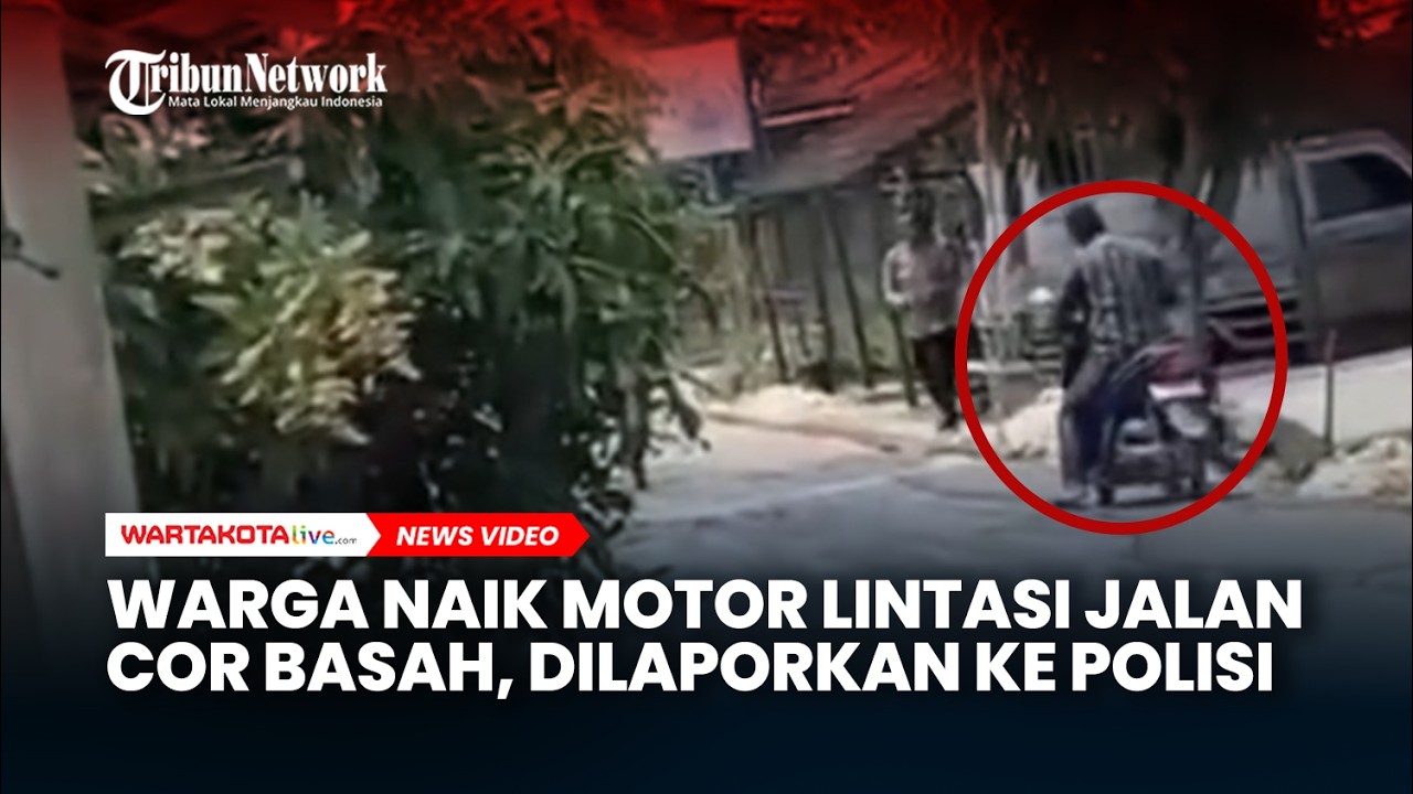Viral Warga Naik Motor Lintasi Jalan Cor Basah di Blora, Berujung Dilaporkan ke Polisi