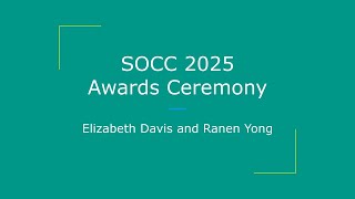 SOCC'25 Award Ceremony