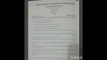 Retail Management Question Paper|Bcom 6th sem kuk 2018,2019| previous year ques paper