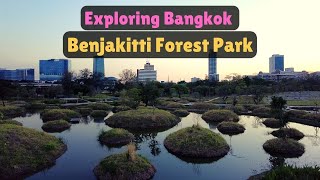 Benjakitti Forest Park Bangkok - Walking Tour - Benjakitti Park - Central Park - Thailand Travel 🇹🇭