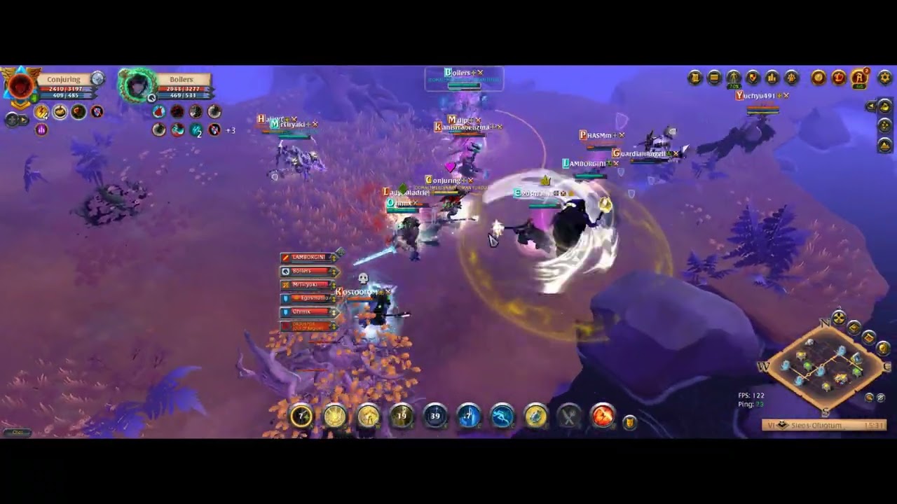 Albion Online - Avalon Dive Fight - Deleting Double Heal Comps