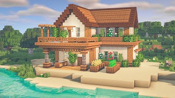 Minecraft | How to Build a Beach House | Aesthetic