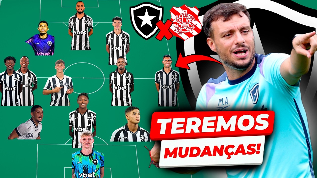 VEJA A ESCALAÇÃO DO BOTAFOGO PRA FINAL CONTRA O BANGU! PRE JOGO BOTAFOGO X BANGU