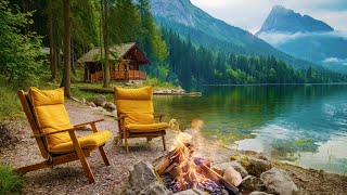 Chilly Atmosphere By The Lake | Bird songs and crackling Fire by Relaxation Art Nature 91 views 2 weeks ago 3 hours, 6 minutes