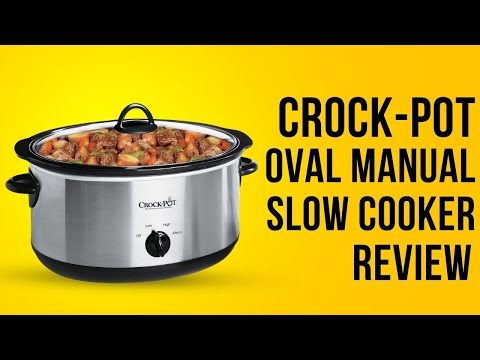 Crock-Pot 7 Quart Oval Manual Slow Cooker, Stainless Steel