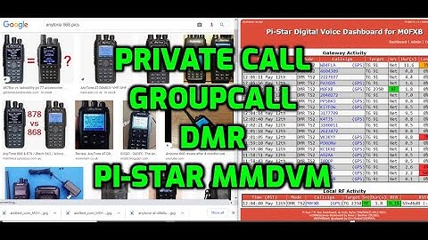 DMR- PRIVATE CALL -GROUP CALL ANYTONE 868 and PI-star MMDVM