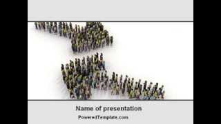 Moving Crowd PowerPoint Template by PoweredTemplate.com