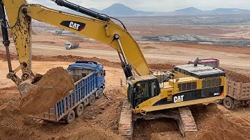 Caterpillar 385C Excavator Loading Trucks - Sotiriadis/Labrianidis Mining Works