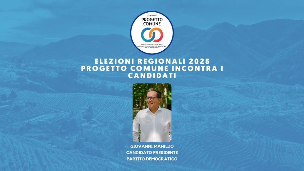 Il Comitato Progetto Comune incontra Giovanni Manildo - candidato Presidente del centro sinistra