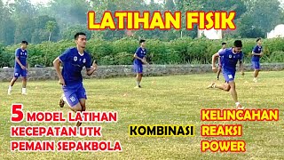 Latihan kecepatan kombinasi kelincahan, reaksi dan power utk pemain sepakbola. Persipa Pati