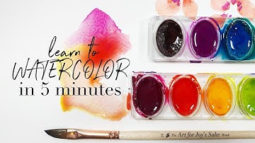 Learn to Paint Watercolor in 5 Minutes - Easy Beginner Watercolor Lesson
