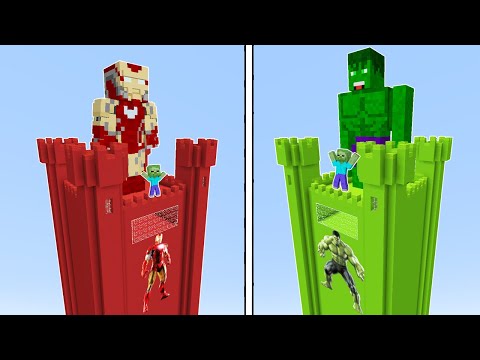HULK KULE VS DEMİR ADAM KULE 😱 - Minecraft