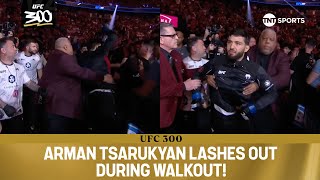 UFC star Arman Tsarukyan appears to punch fan during walkout at UFC 300 👀