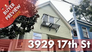 Buyer Preview:  3929 17th Street, San Francisco, Castro Opportunity - 4K