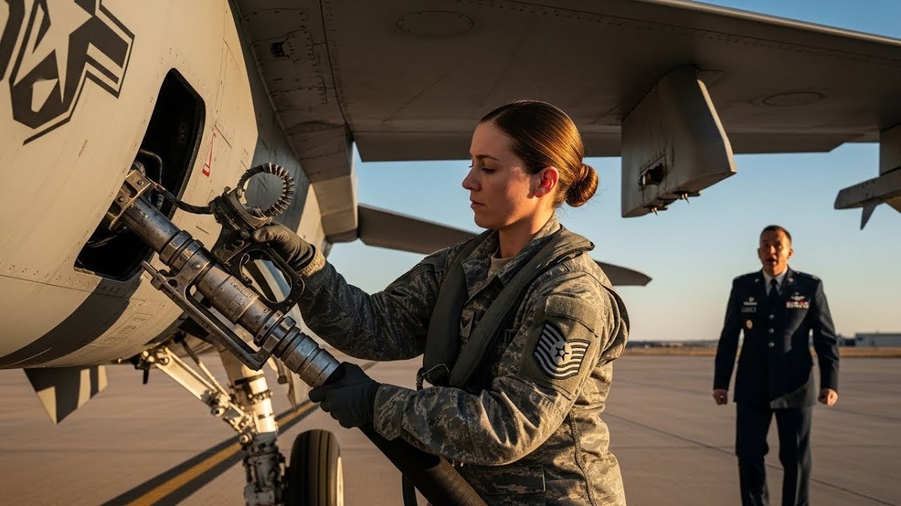 She Was Just Refueling the Jet — Then the General Saw the Insignia and Froze