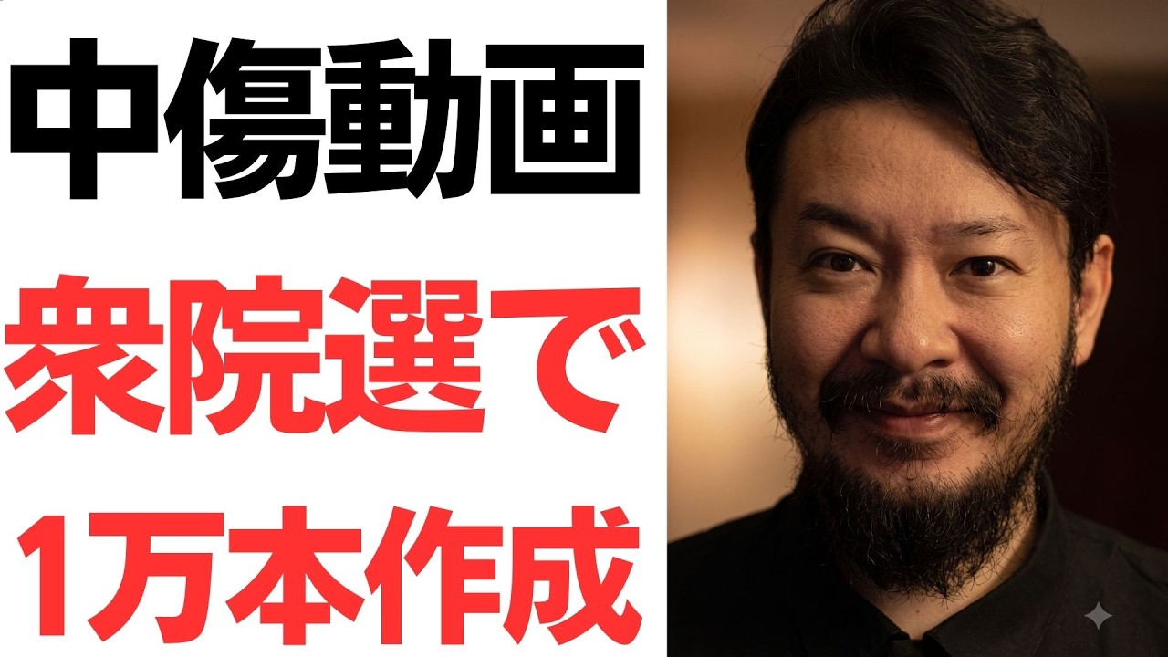 衆院選の誹謗中傷動画1万本疑惑