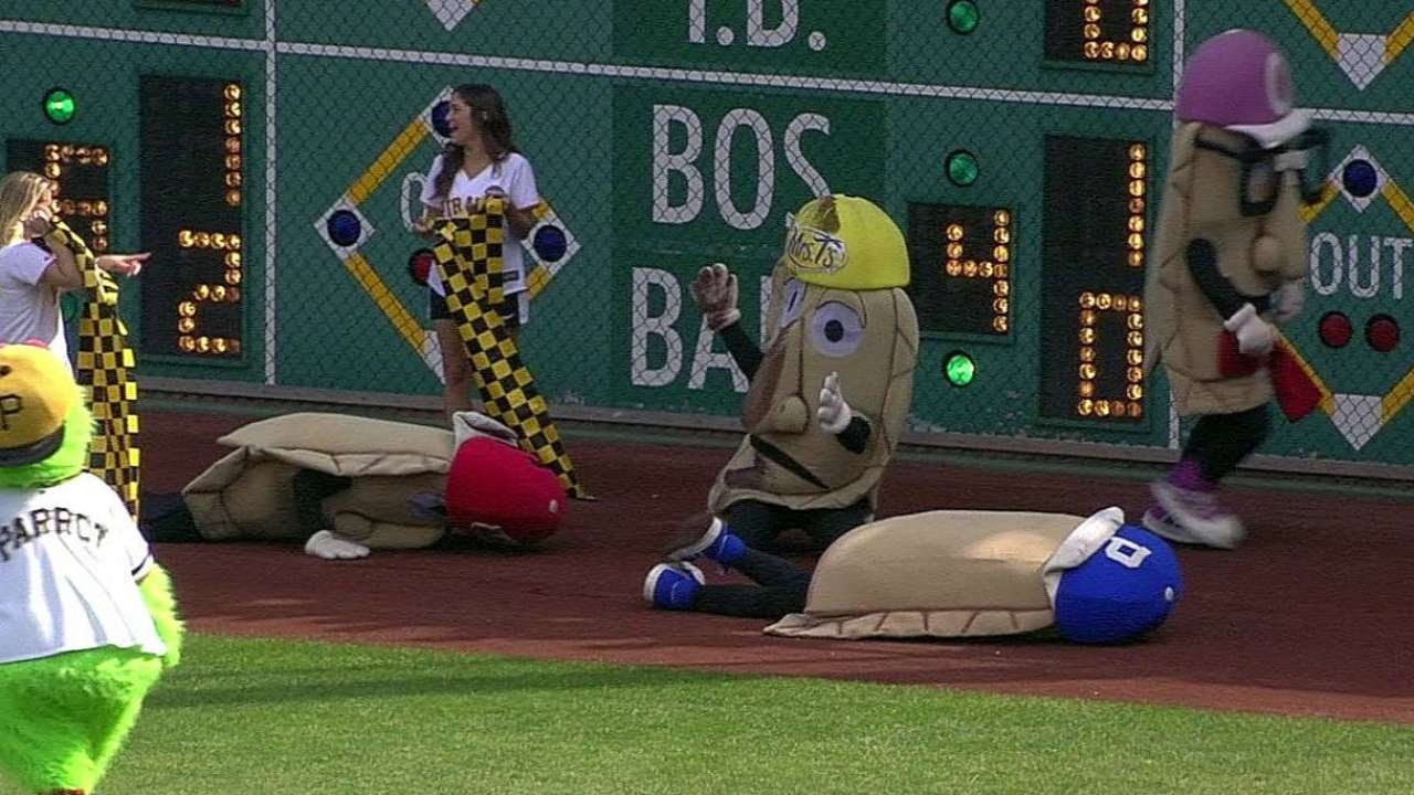 ESPN Video: Teddy Roosevelt undone at PNC Park by selfie with racing  pierogie Potato Pete – LET TEDDY WIN