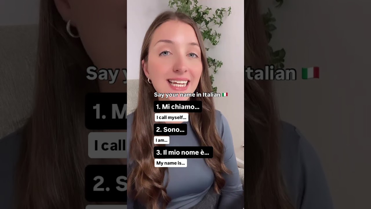 Learn Italian how to say your name 
