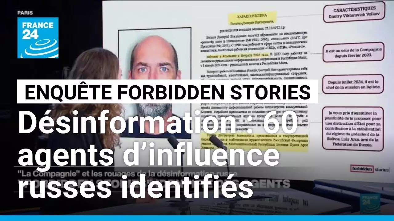 Désinformation : Forbidden Stories identifie 60 agents d’influence russes • FRANCE 24