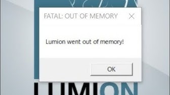 BK LUMION COURSE 64 - LUMION WENT OUT OF MEMORY! 