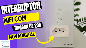 Interruptores Com Tomada de 20A  Wifi Novadigital  - Compatível com Alexa, google.
