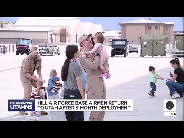 Hill Air Force Base Fighter Wings return from 3-month deployment to the Middle East class=