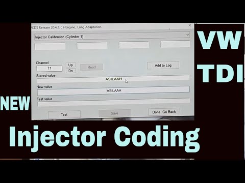 VW TDI 2.0 common rail how to program or code new injectors after installing new injectors