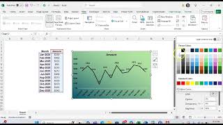 How to Add a Custom Gradient Background to a Chart in Microsoft Excel! Awesome Formatting! #excel