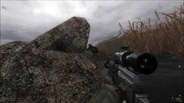 S.T.A.L.K.E.R. - Misery 2.1 - A Black Road - Ep 12: 4 Stalkers vs 6 Bandits, AKS-74 FTW