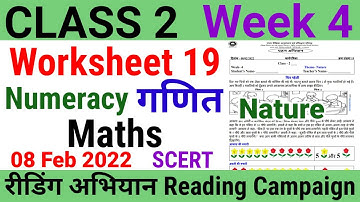 Class 2 Maths Reading Campaign Worksheet 19 Week 4  (Numeracy) | Nature @KNOWLEDGEKINGDOMsolution