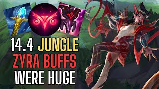 14.4 Zyra Jungle Buffs: S+ Tier Jungle Pick with Godlike Clear Speed & Zone Control