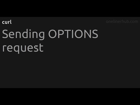 Sending OPTIONS request #curl