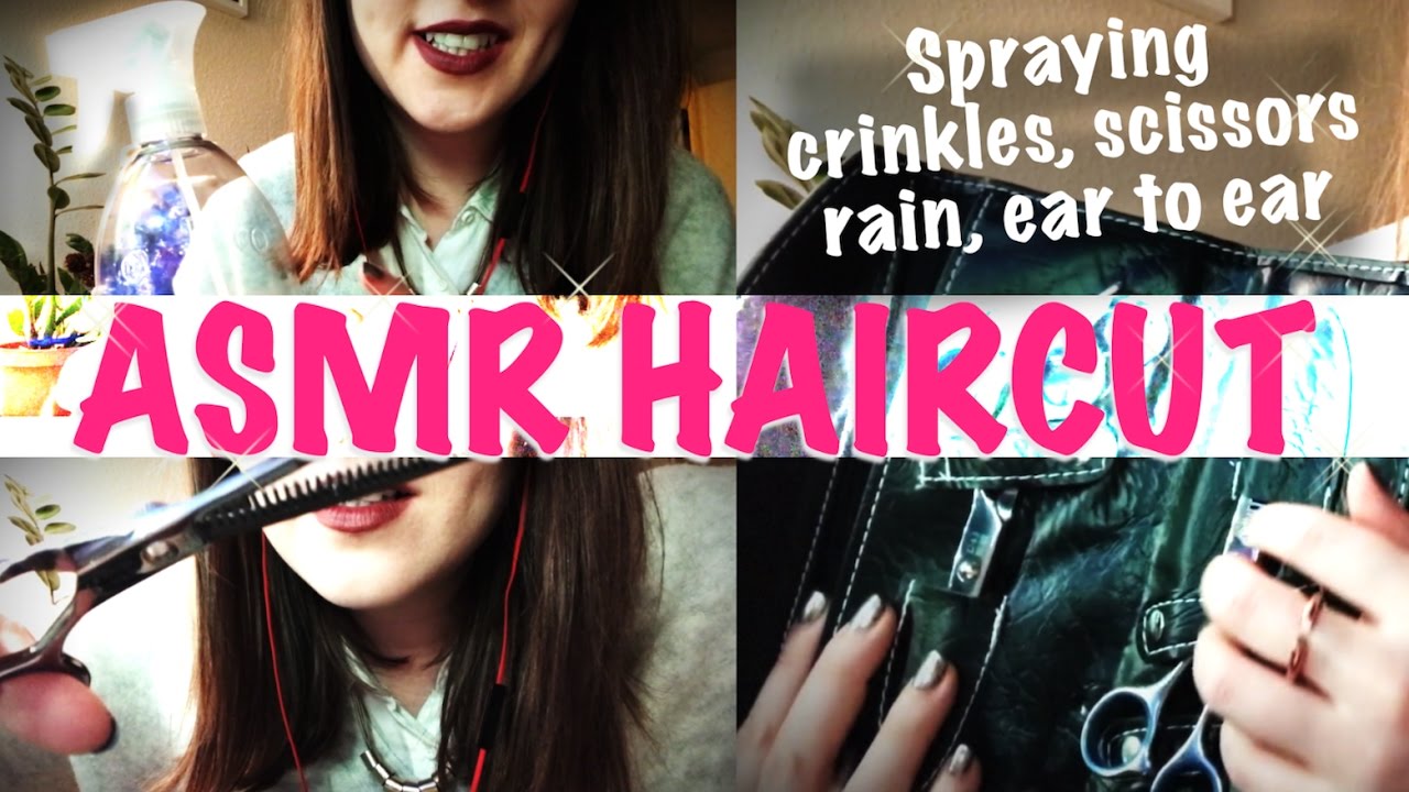 ASMR Haircut Roleplay ✂︎ Spritzing, scissors, rain sounds