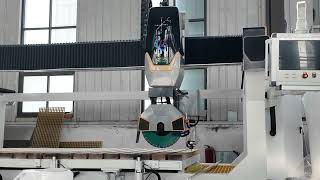 4+1 Axis CNC Bridge Saw Full Introduction | Cutting & Sink Milling Integrated Working Show