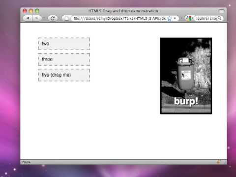 HTML 5 & friends: Drag & Drop demo