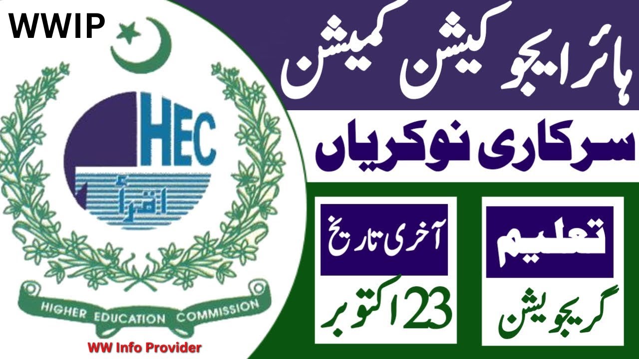 HEC Jobs 2023  || Higher Education Department Jobs || HEC Job || WW Info Provider