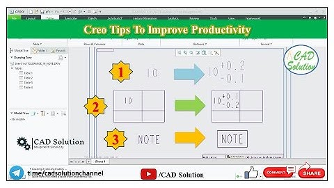 Creo Tips To Work Fast || Tolerance To Note || Tolerance In Table || Add Box To Note