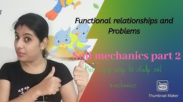 Functional Relationships and Related Problems. Soil mechanics part 2. Geotechnical Engg Gate 2021
