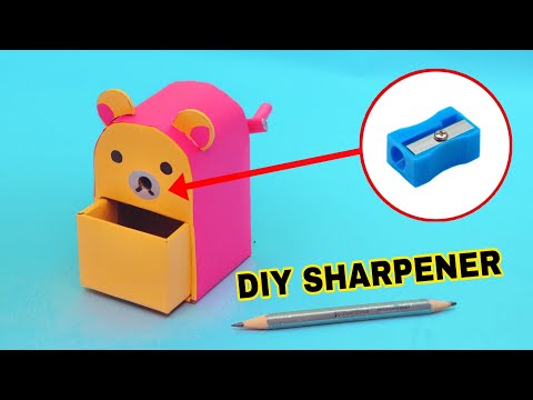 DIY cute Teddy pencil sharpener easy || How to make cute Sharpener box from cardboard